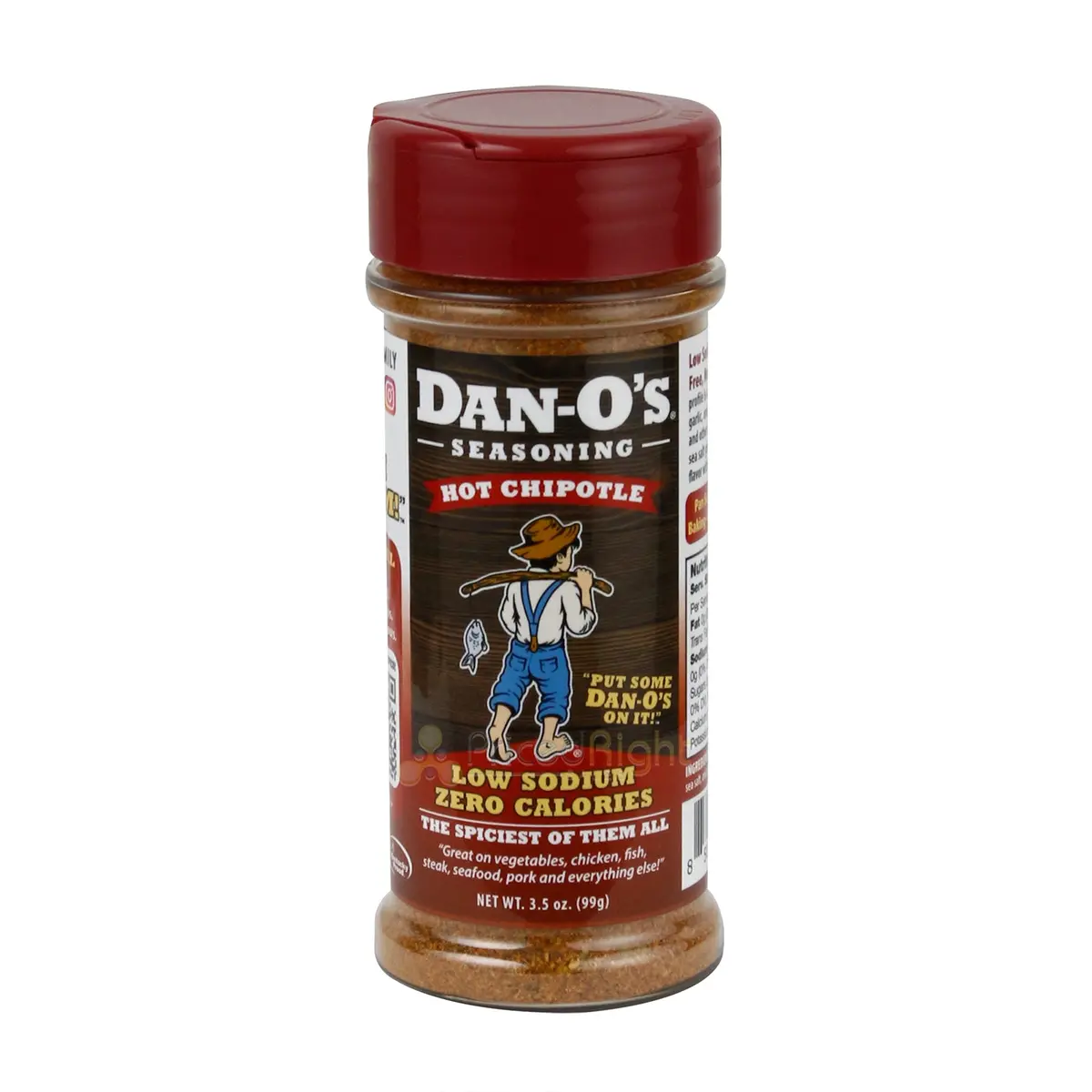 Dan-O's Hot Chipotle Low Sodium Zero Calorie Seasoning Gluten Free No Msg 3.5 Oz 1