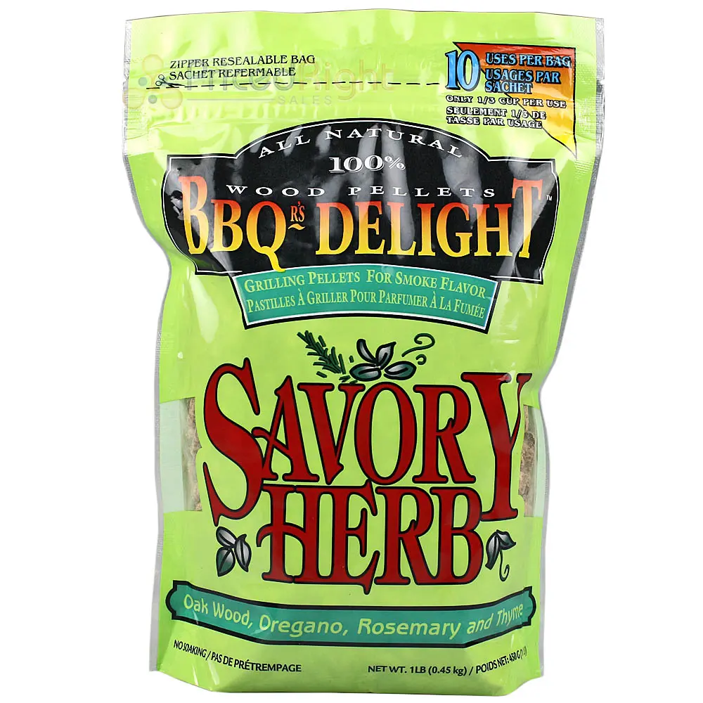 Bbqr's Delight Savory Herb Pellet Blend 1 Lb All Natural 100% Wood Grill Pellets 1