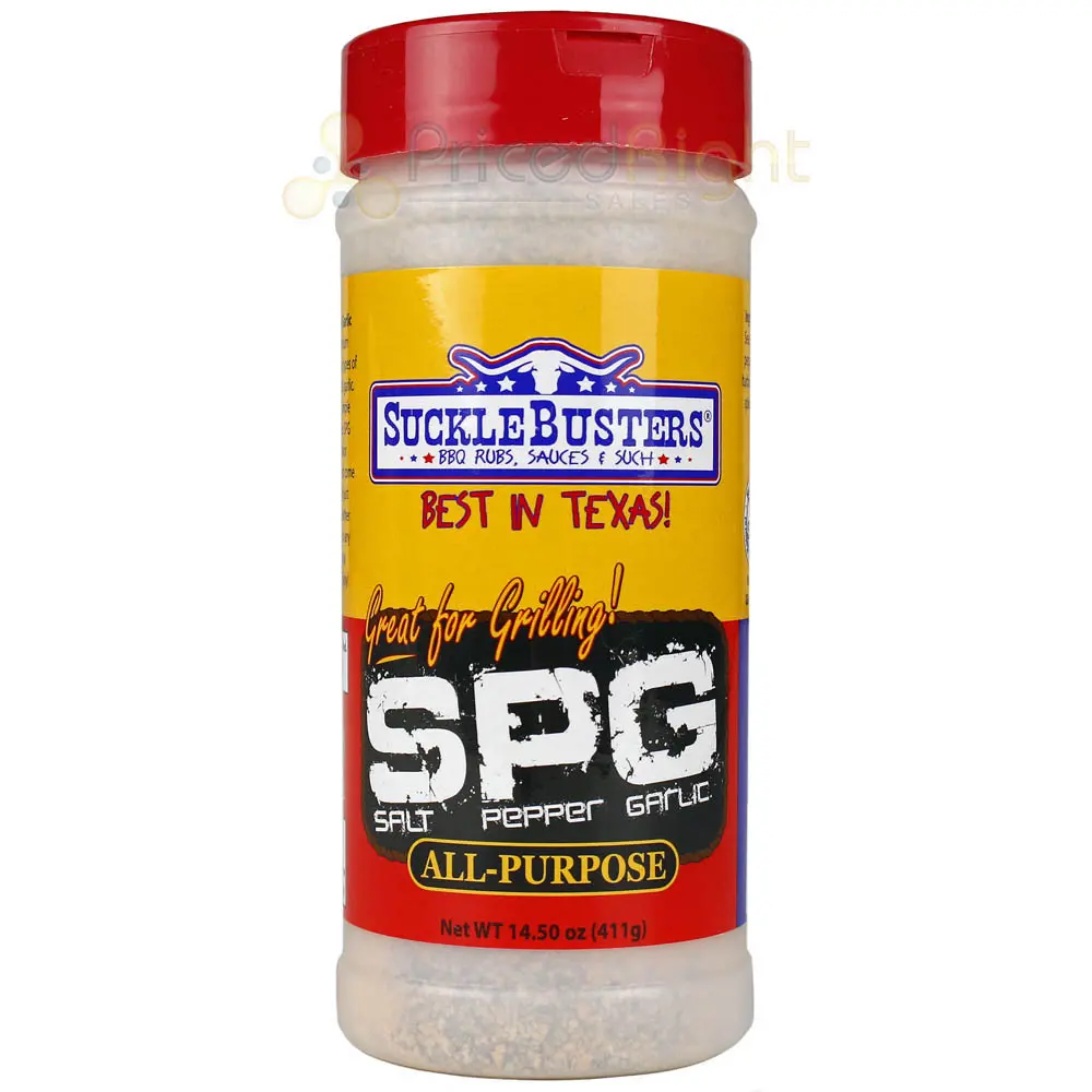 Suckle Busters Spg 14.50 Oz Salt Pepper Garlic Bbq Dry Rub Award Gluten Free 1