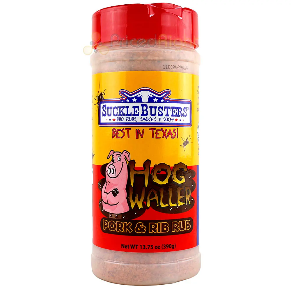 Suckle Busters 13.75 Oz Hog Waller Dry Pork & Bbq Rib Rub Competition Rated 1
