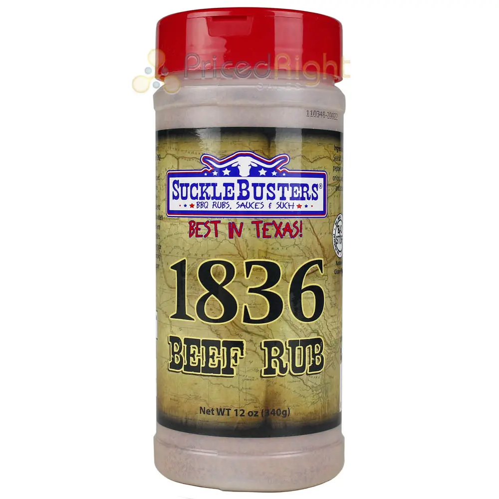 Suckle Busters 12 Oz 1836 Beef Barbecue Dry Rub Award Winning Gluten & Msg Free 1