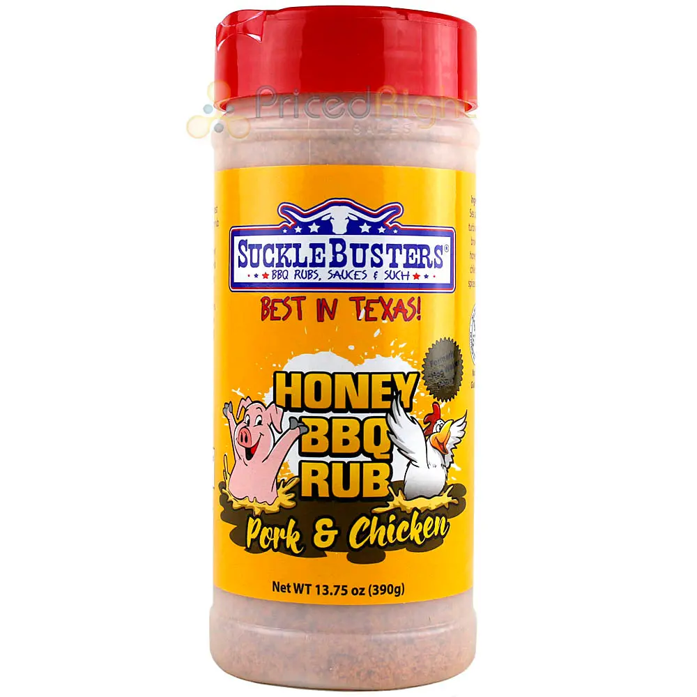 Suckle Busters 13.75 Ounce Honey Bbq Pork & Chicken Dry Rub Competition Rated 1
