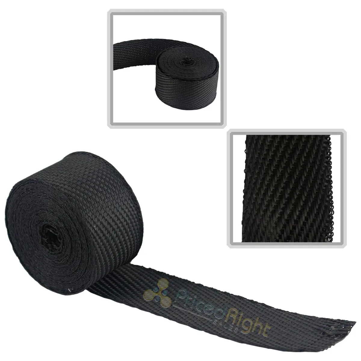 Dei Black Titanium Underhood Exhaust Wrap 2 In X 25 Ft Roll Carbon Fiber 010004 1