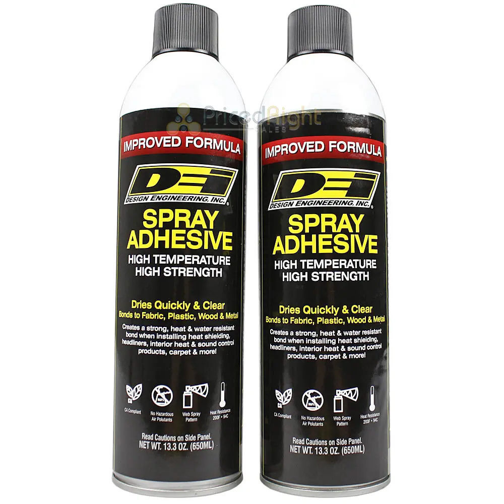 Hi Temp Spray Adhesive 13 Oz Headliner Upholstery High Strength 2 Pack 1