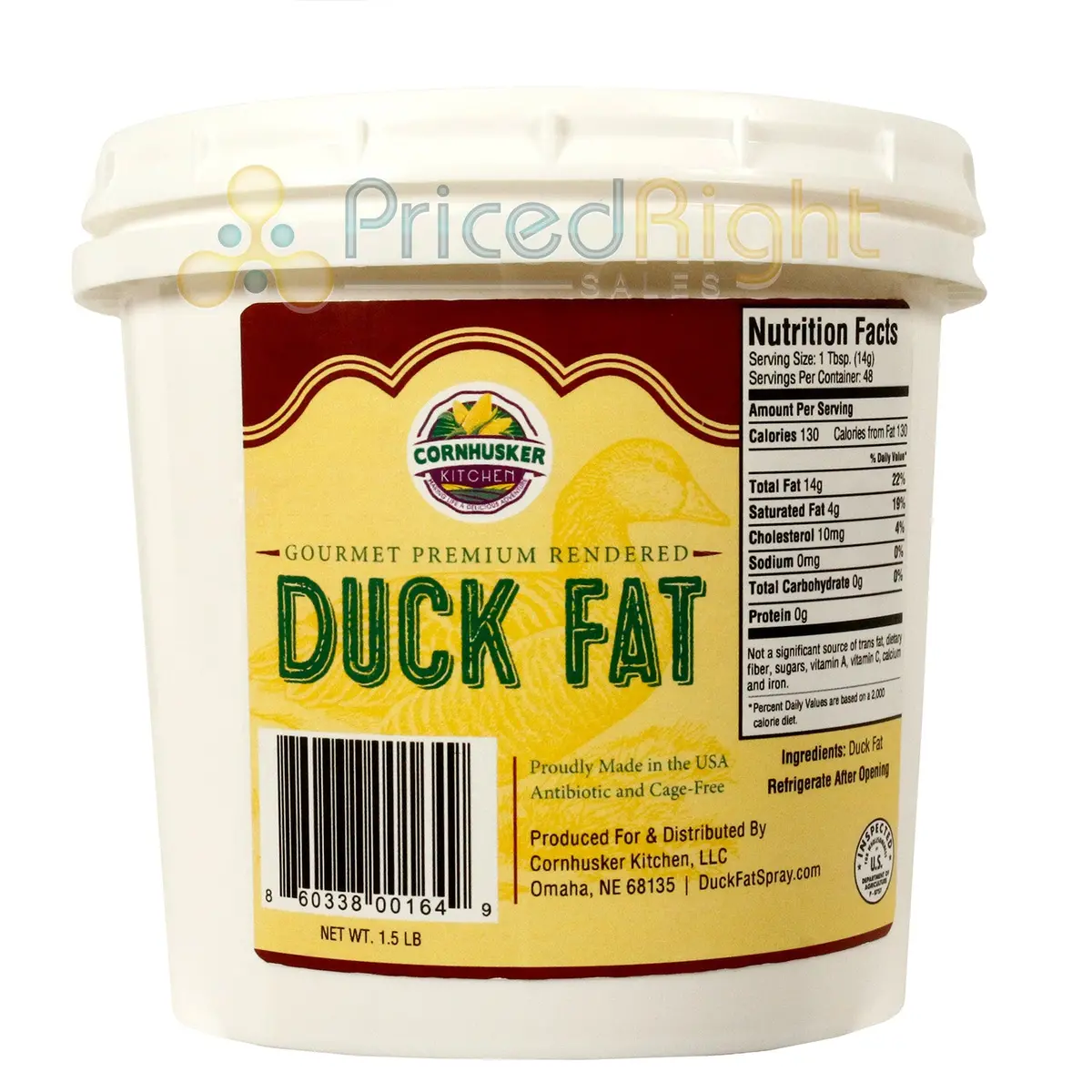 Cornhusker Kitchen Premium Rendered Duck Fat Gluten Free 1.5 Pound 1