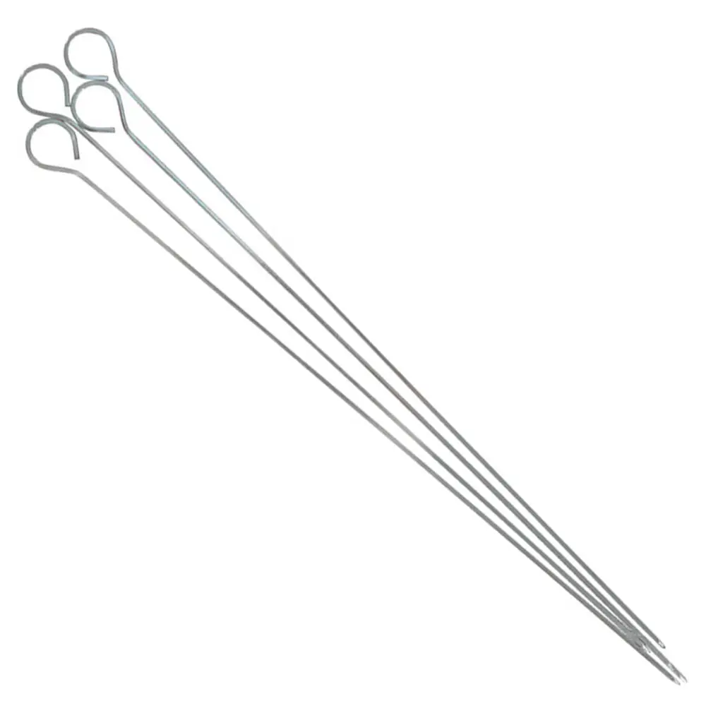 Mr Bar-B-Q 4 Piece Chrome Bbq Skewers 15" Inch Long Easy To Clean 02002Ya 1