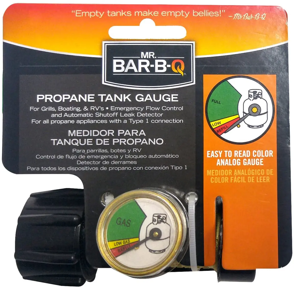 Mr. Bar-B-Q Propane Tank Gauge With Flow Control Universal Connection 03003Ytc 1