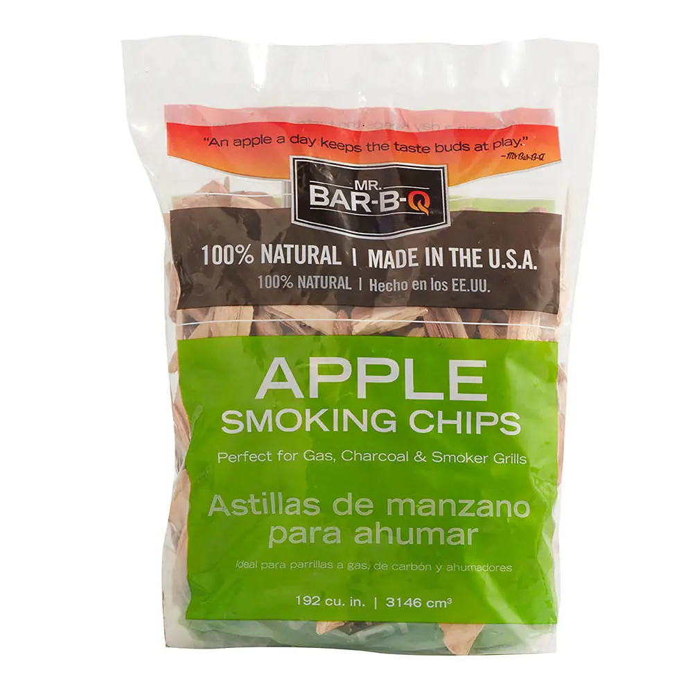Mr Bar-B-Q Apple Smoking Chips 100% Natural Applewood Gas Charcoal Smoker 05012Y 1