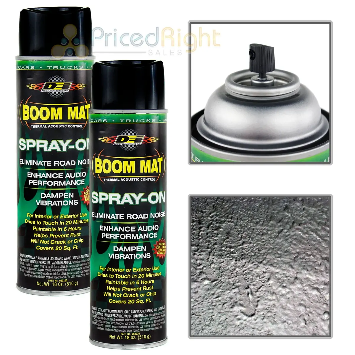 2 Pack Sound Deadening Dei Boom Mat Spray On Enhance Audio Eliminate Road Noise 1