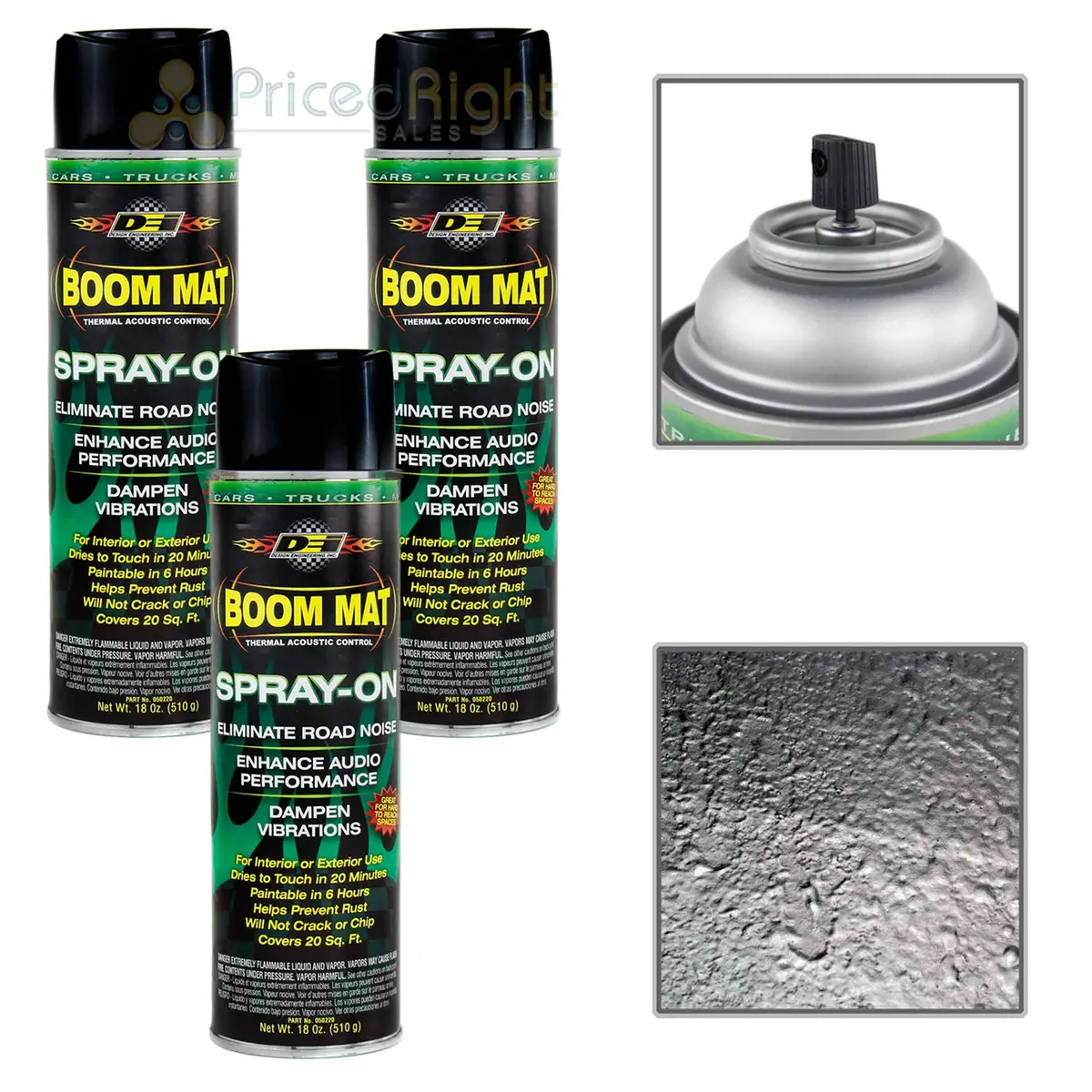 3 Pack Dei Sound Deadening Boom Mat Spray On Enhance Audio Eliminate Road Noise 1