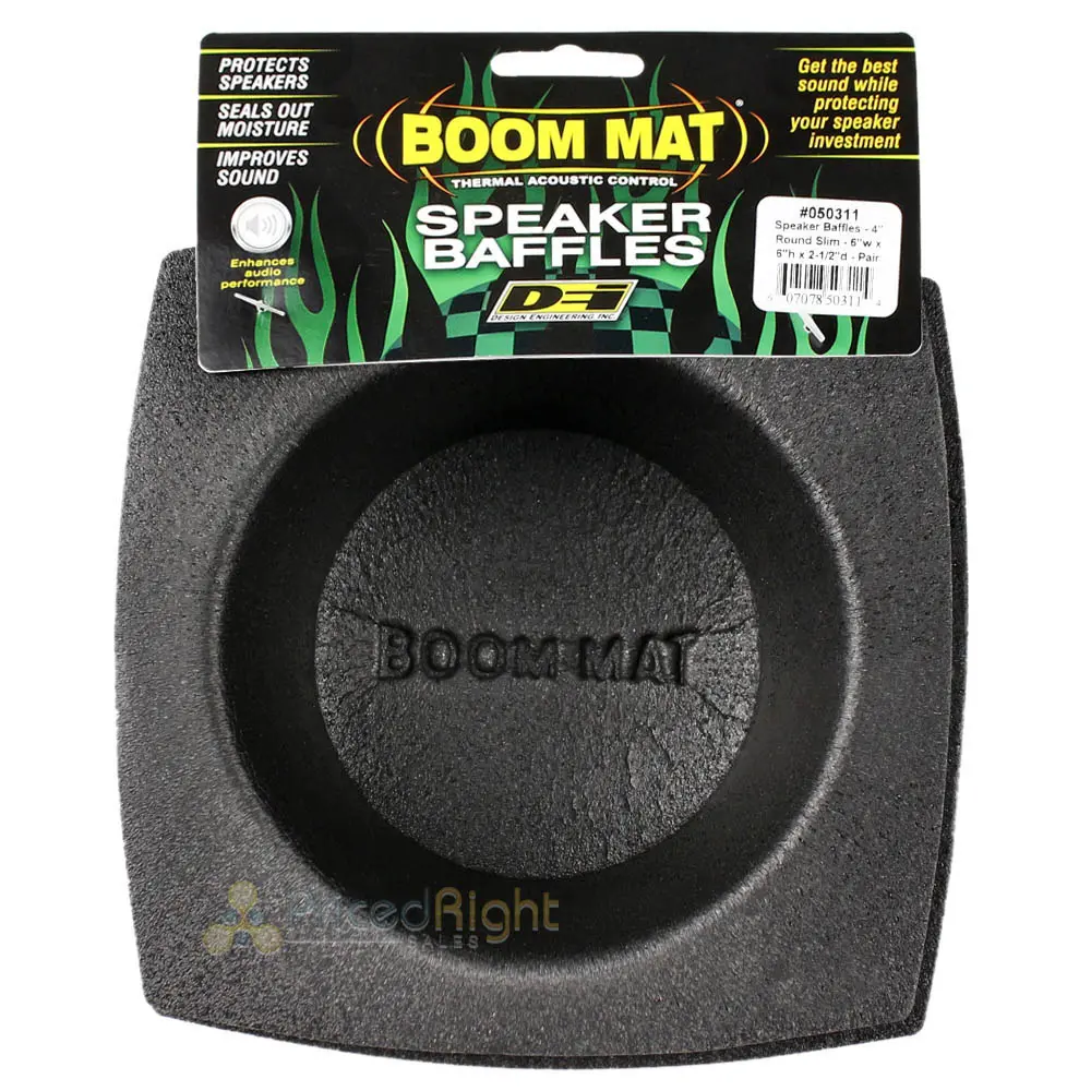 Dei 2 Pack 4" Inch Round Speaker Baffles Slim Design Engineering Boom Mat 050311 1