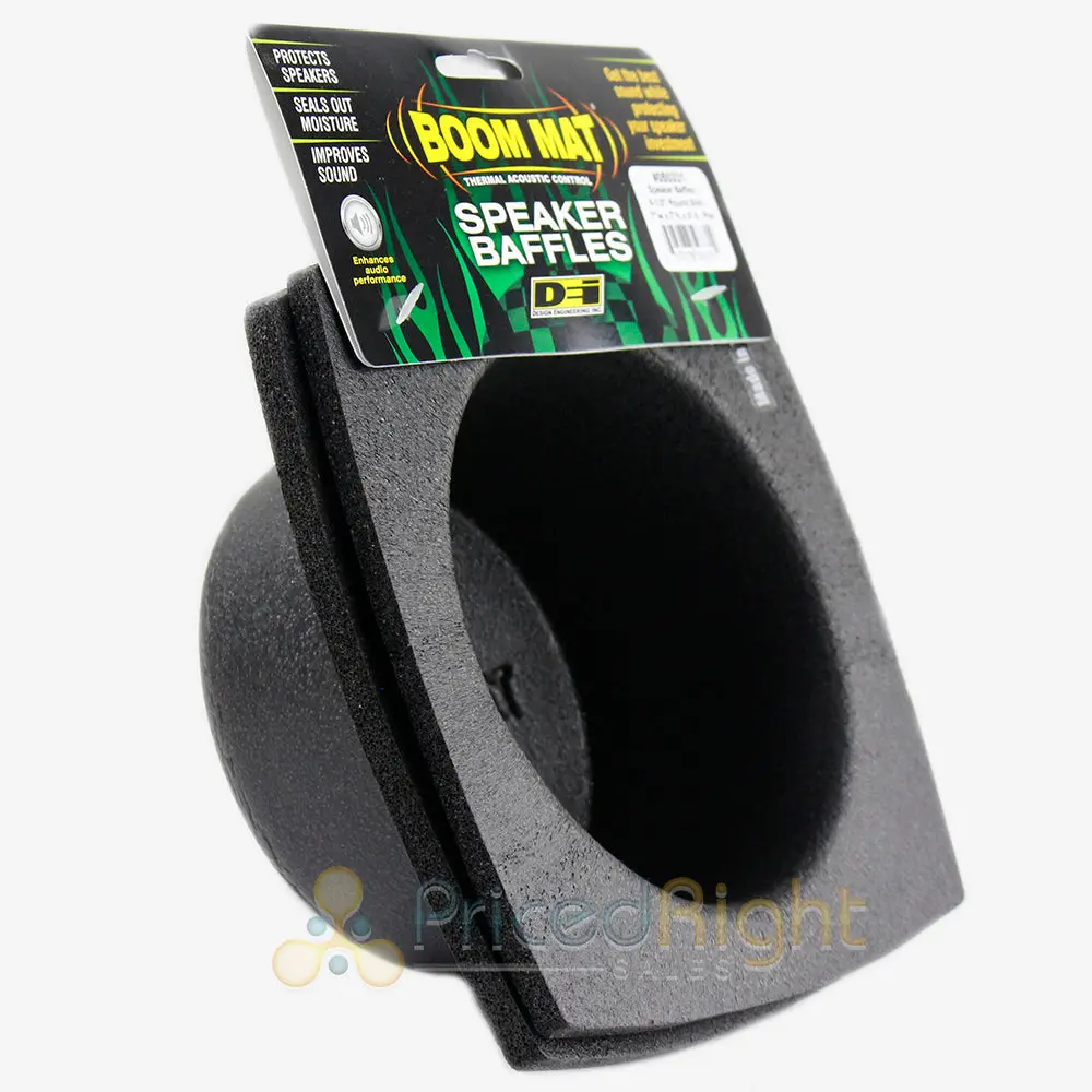 Design Engineering Dei 6.5" Speaker Baffles Round Slim 2 Pack Boom Mat 050331 1