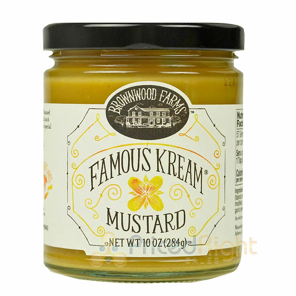 Brownwood Farms Famous Kream Mustard Spread Sweet Hot Creamy Gluten Free 10 Oz 1