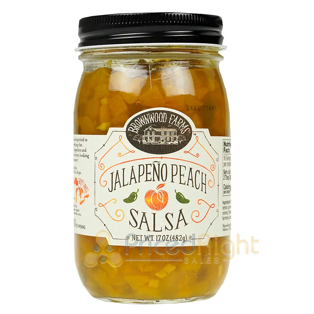 Brownwood Farms Jalapeno Peach Salsa Farm Fresh Sweet Spirited Fruit Salsa 17 Oz 1