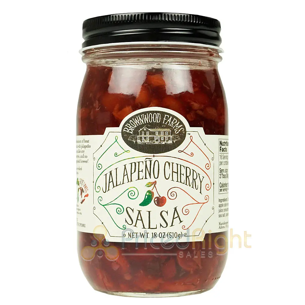 Brownwood Farms Jalapeno Cherry Salsa Farm Fresh Sweet Heat Fruit Salsa 17 Oz 1