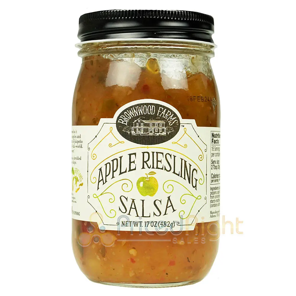 Brownwood Farms Crisp Apple Riesling Sweet Heat Farm Fresh Fruit Salsa 17 Oz 1