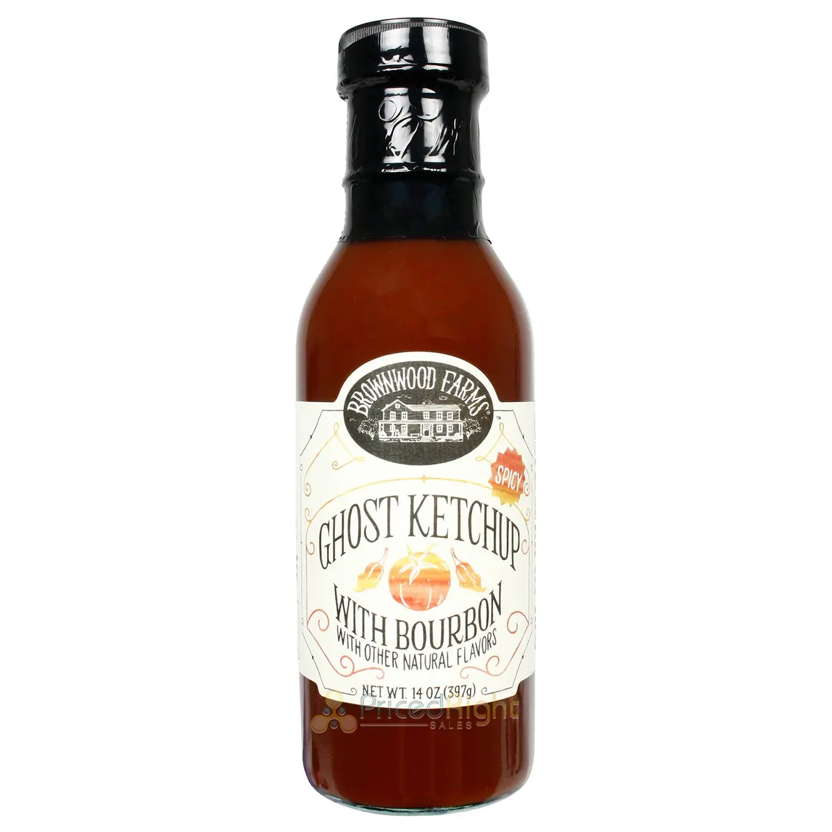Brownwood Farms Spicy Ghost Ketchup With Bourbon Gluten Free Farm Fresh 14 Oz 1