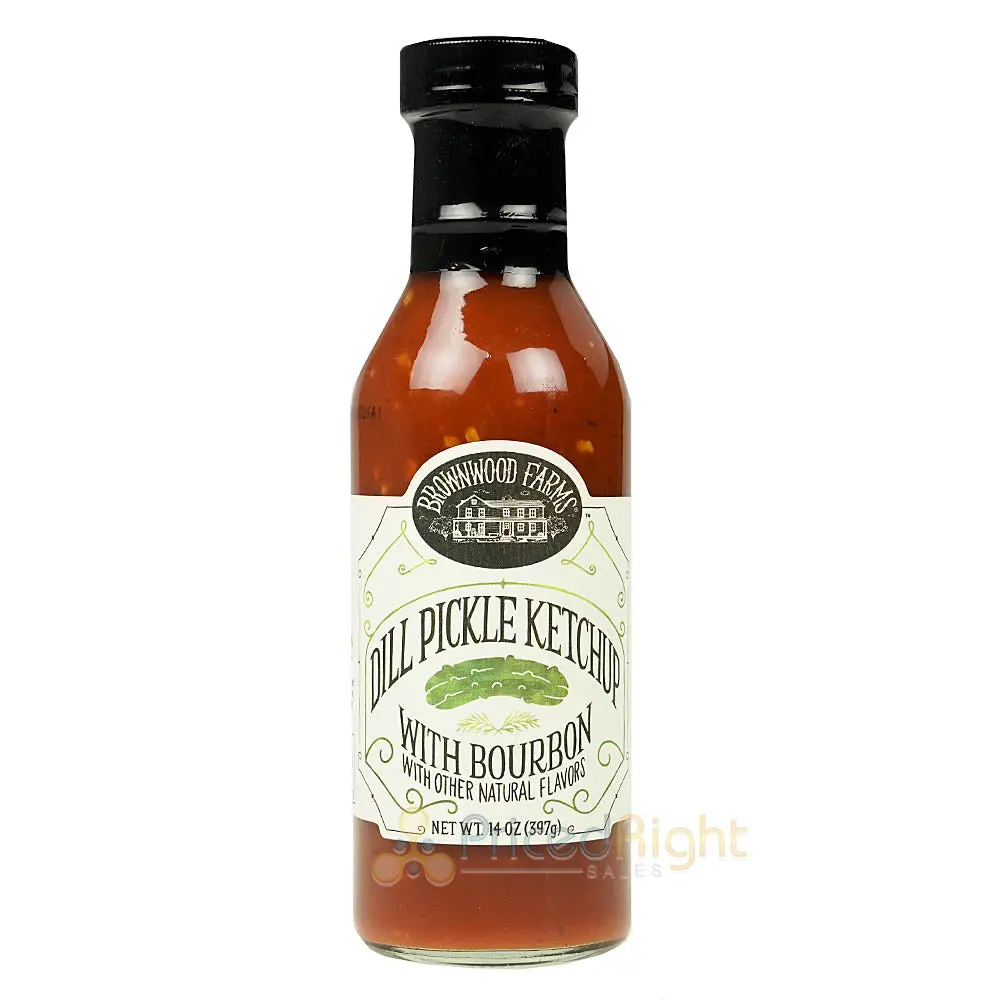 Brownwood Farms Dill Pickle Ketchup With Bourbon Sweet And Tart Farm Fresh 14 Oz 1