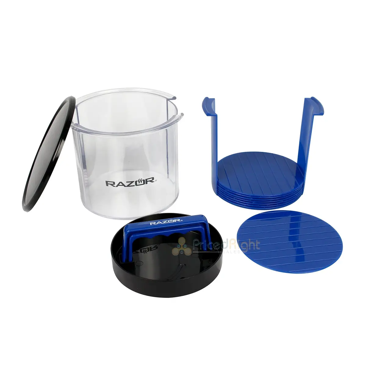 Razor Burger Press Caddy 12-Piece Prep & Store Burger Patties W/ Easy Pull Tabs 1