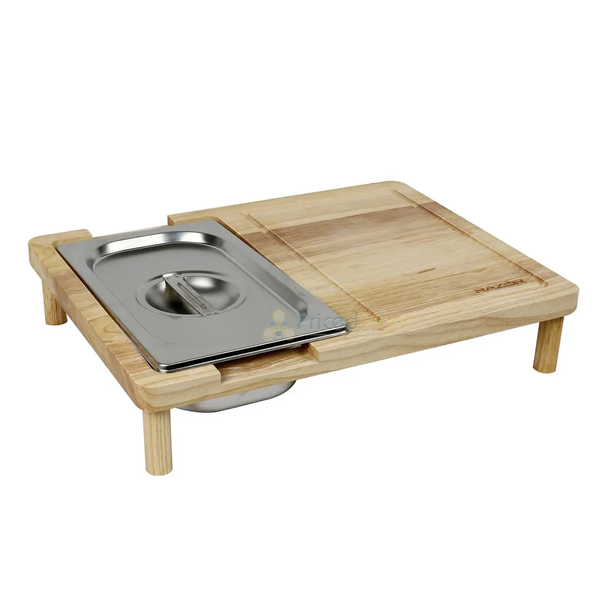 Razor Multi Use Griddle Board For Food Prep W/ Stainless Steel Container & Legs 1