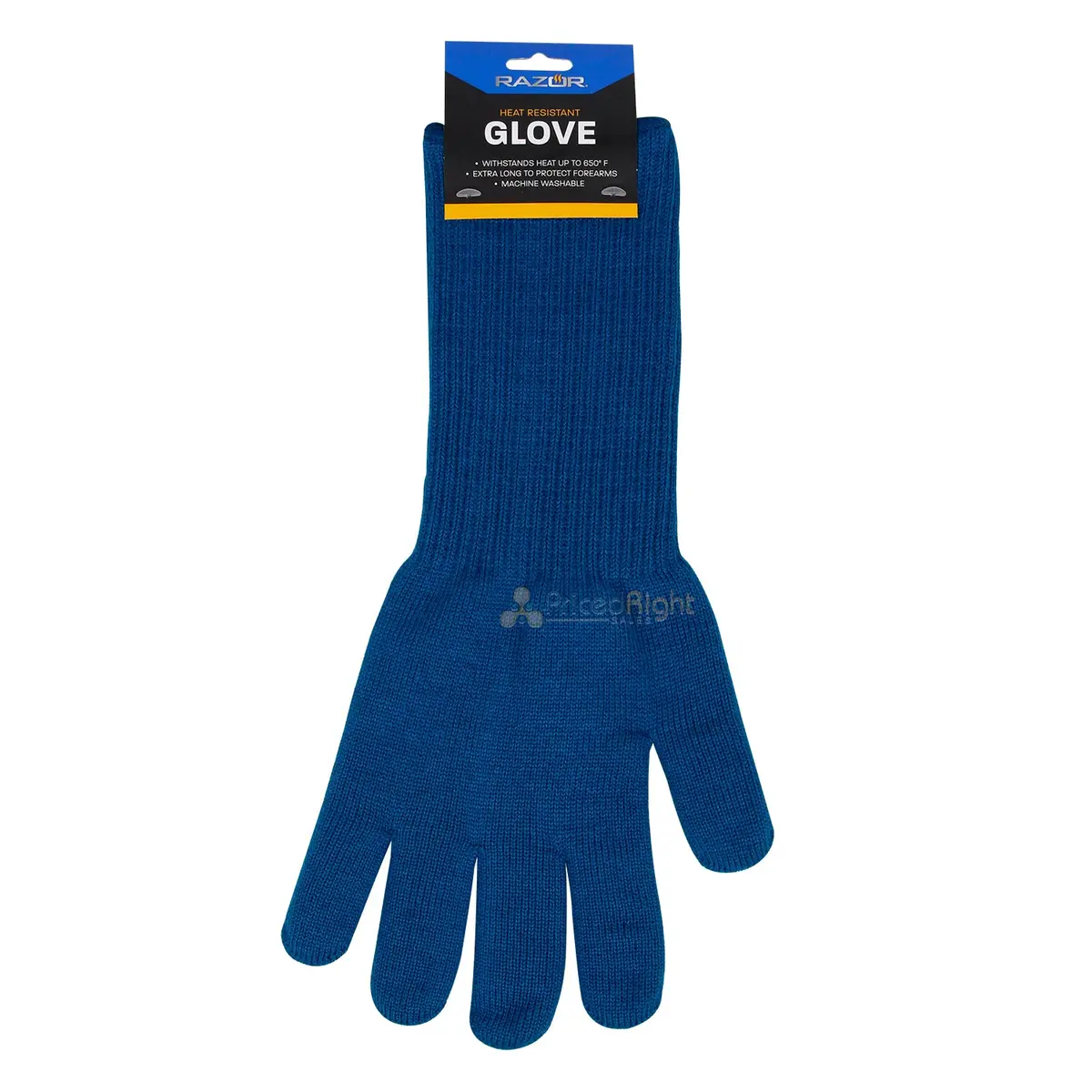 Razor Heat Resistant Extra Long Glove Rated For 650°F Machine Washable Blue 1