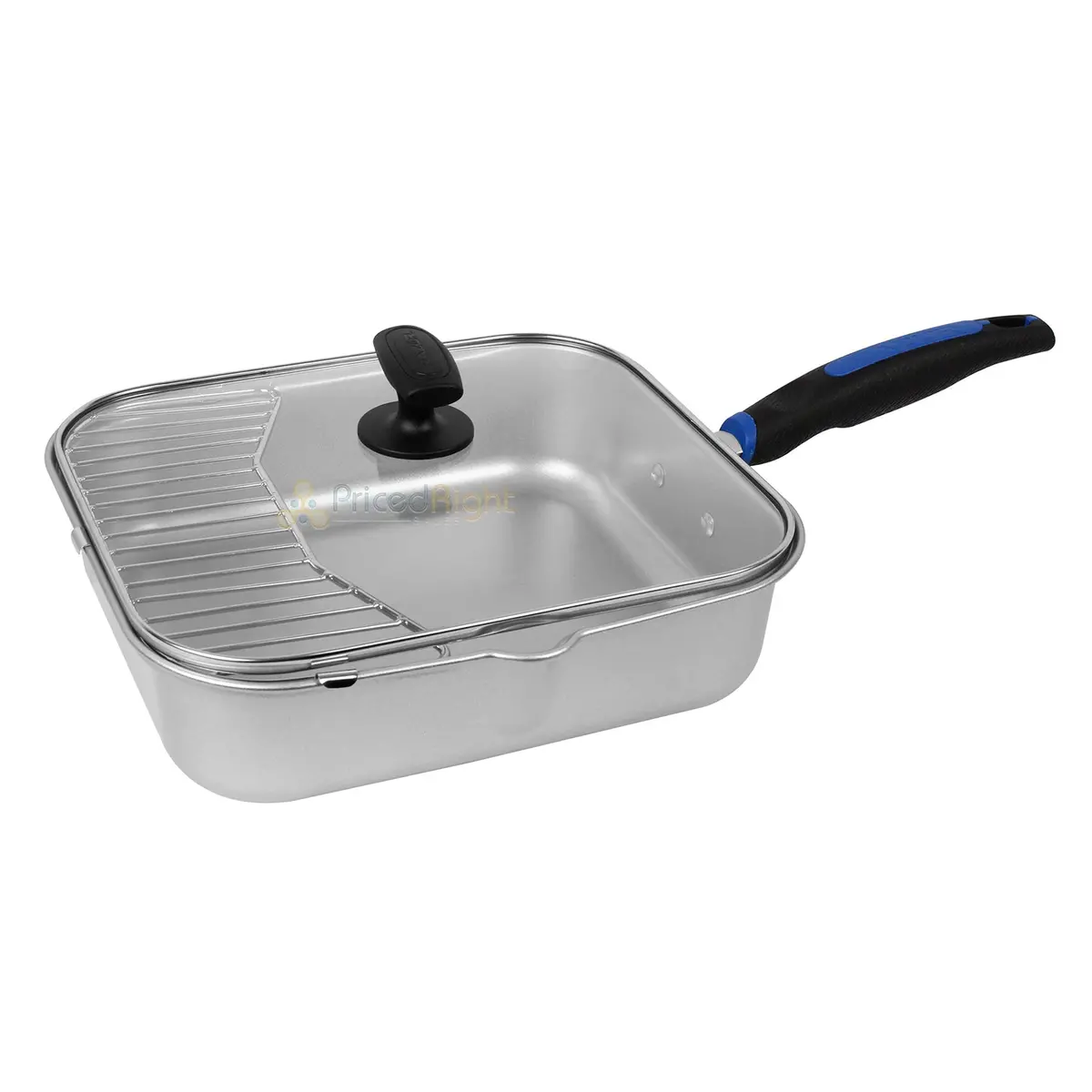 Razor Fryer & Sauce Pot 2-In-1 Carbon Steel With Drain Rack, Pour Spout & Lid 1