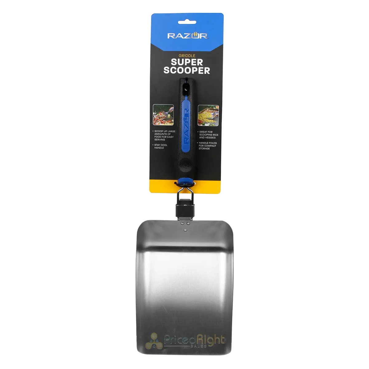 Razor Griddle Large Super Scooper With Stay-Cool Folding Handle & Hanging Hole 1
