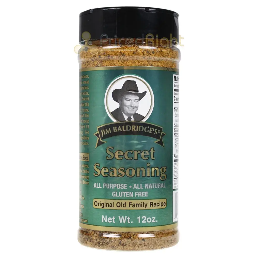Jim Baldridge's Secret Seasoning 12 Oz All Purpose All Natural Gluten Free 1