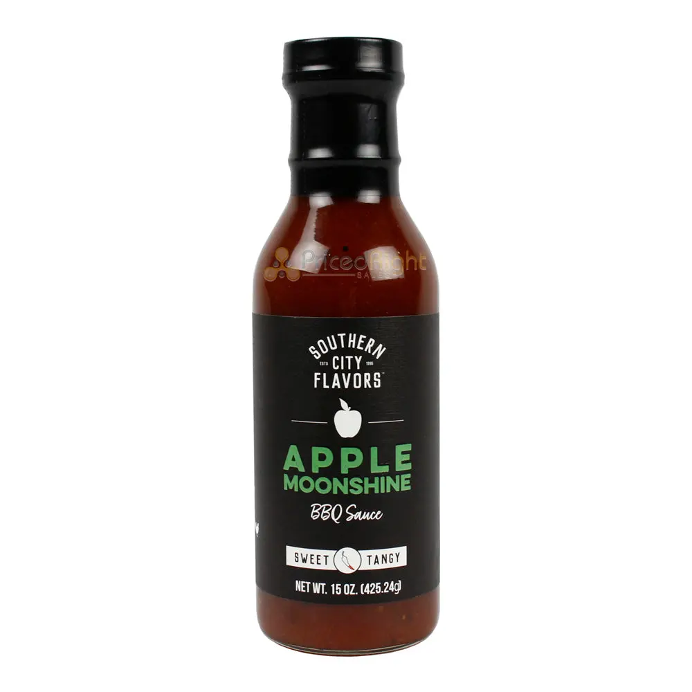 Southern City Flavors Apple Moonshine Sweet And Tangy Bbq Sauce With Honey15oz 1