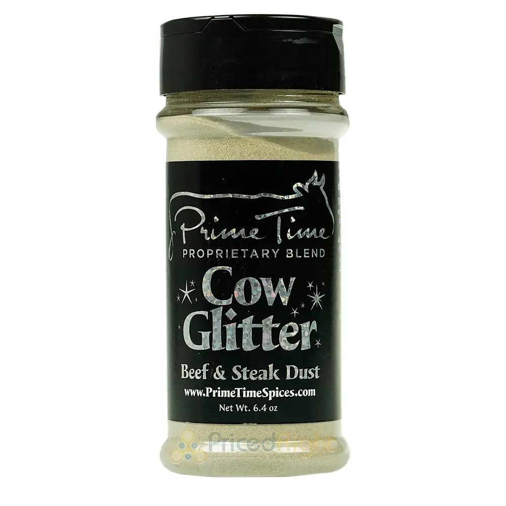 Prime Time Spices' Cow Glitter 6.4 Oz 0 Calorie Beef And Steak Dust Seasoning 1