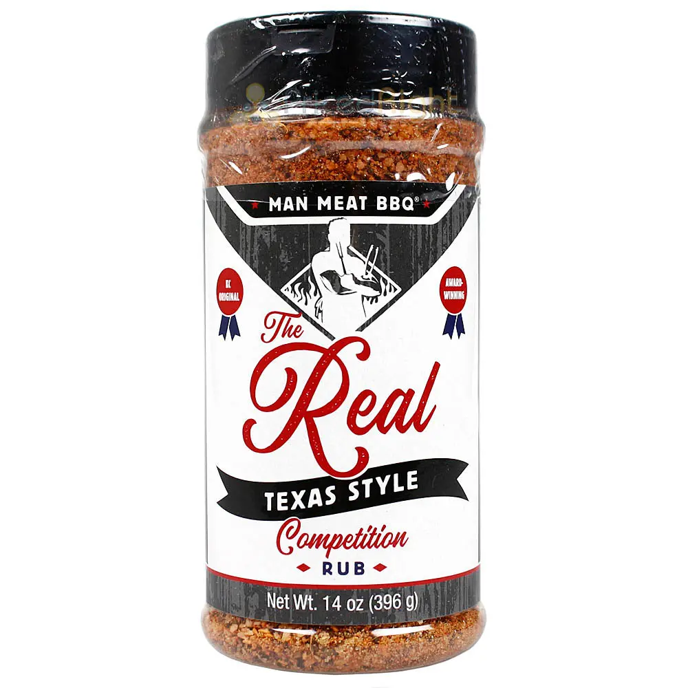 The Real Man Meat Bbq 14 Oz Texas Style Competition Rub Seasoning 11004-Manmeat 1