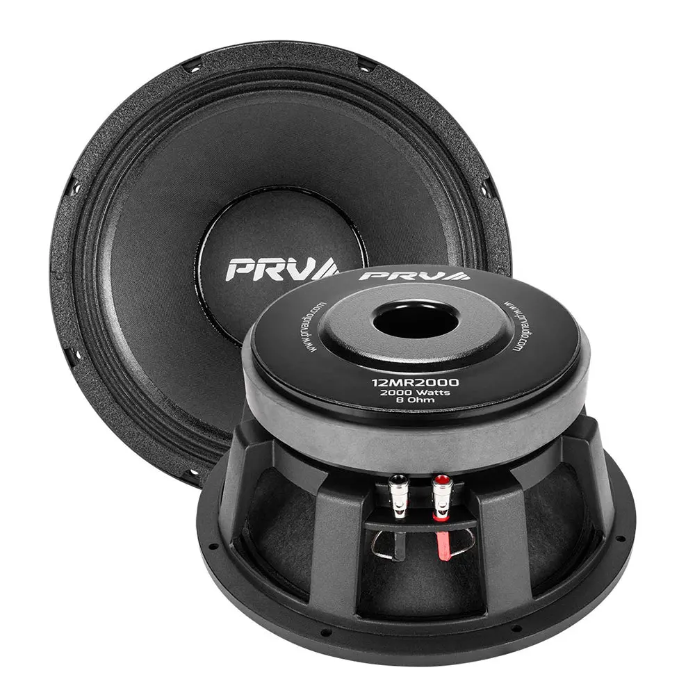 2 Pack Prv 12" Midrange Speakers 2000W Rms 4000W Peak 8 Ohm 97 Db 12Mr2000 Pack 1