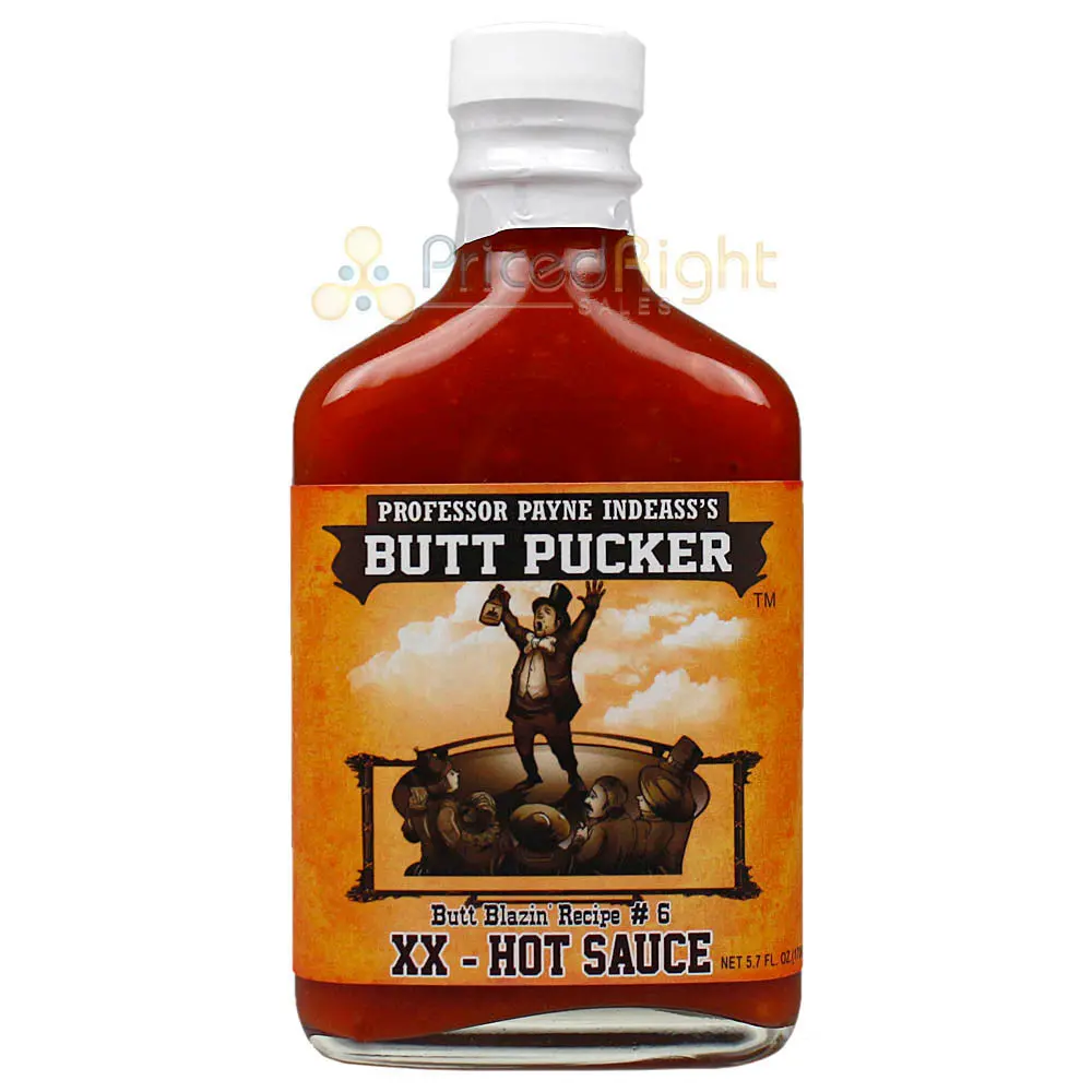 Sauce Crafters Professor Payne Indeass's Butt Pucker Hot Sauce 5.7 Oz Bottle 1
