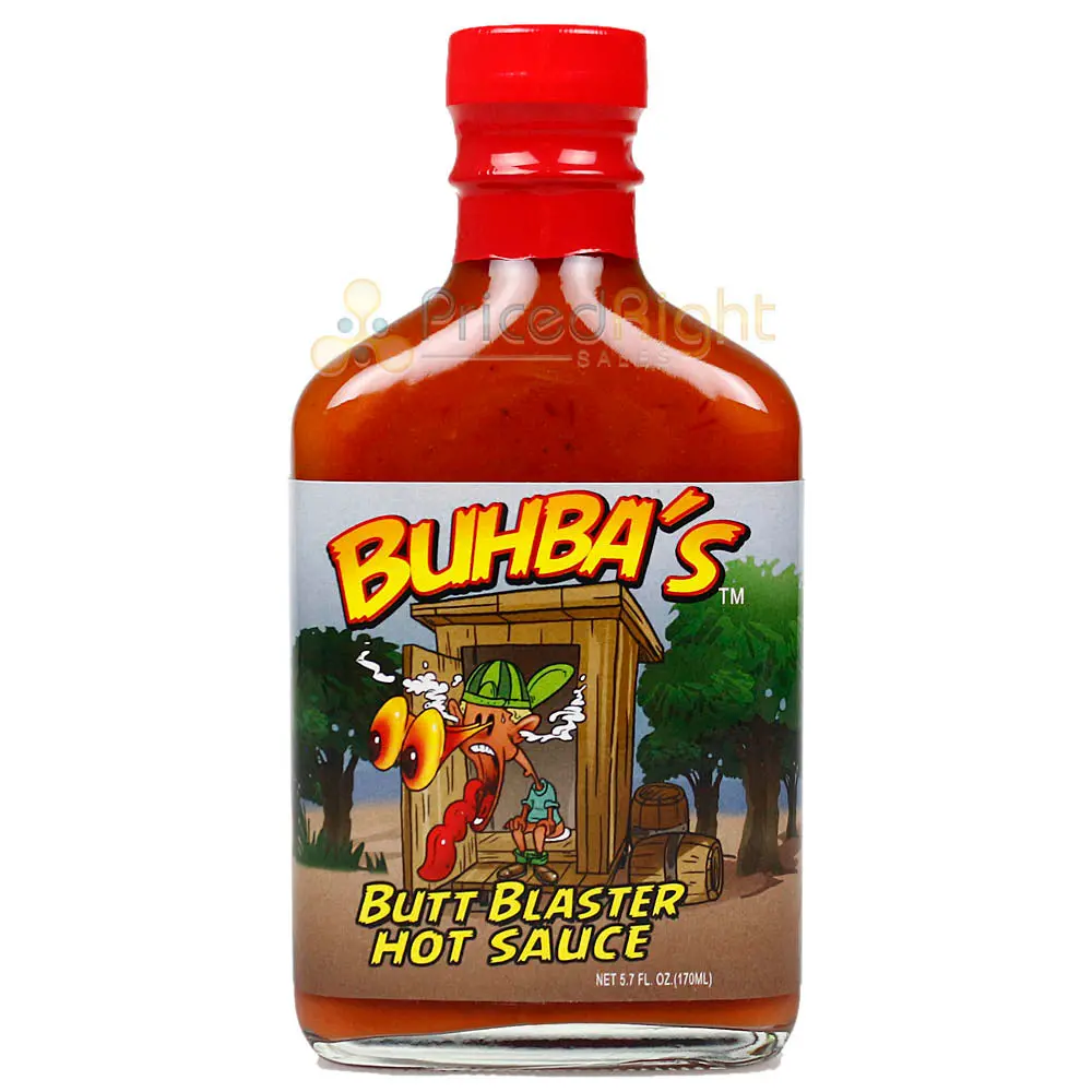 Sauce Crafters Buhba's Butt Blaster Hot Sauce Mustard Habanero 5.7 Oz Bottle 1