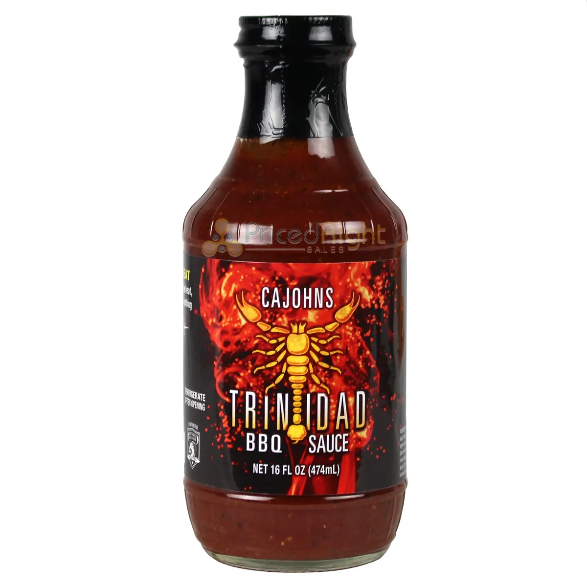 Cajohns Trinidad Scorpion Bbq Sauce 16 Oz Extreme Heat 1476 1
