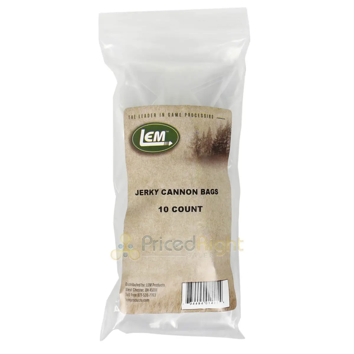 Lem 2" X 16" Jerky Cannon Bags For Jerky Making Disposable Plastic 10 Count 1491 1