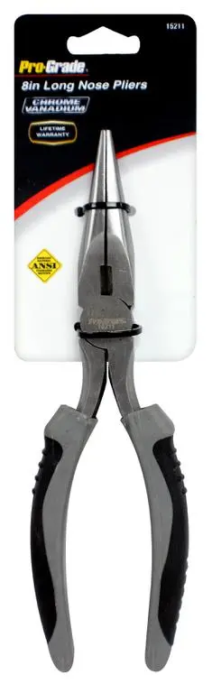 8" Long Needle Nose Pliers Wire Cutters Non-Slip Grip Handle Pro Grade 15211 1