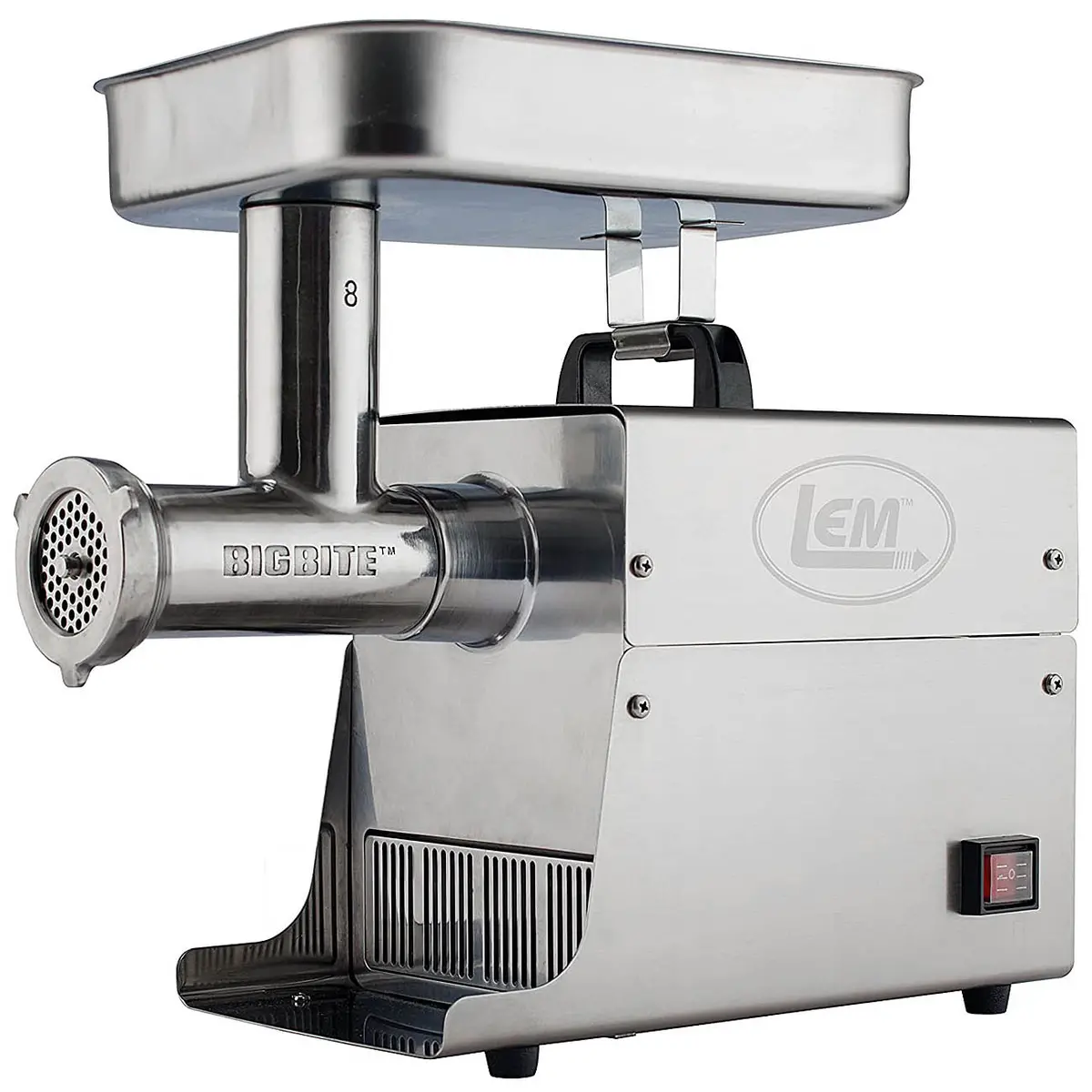 Lem #8 Big Bite Meat Grinder 0.5 Hp Sturdy Rifled Head And Storage Drawer 17791 1