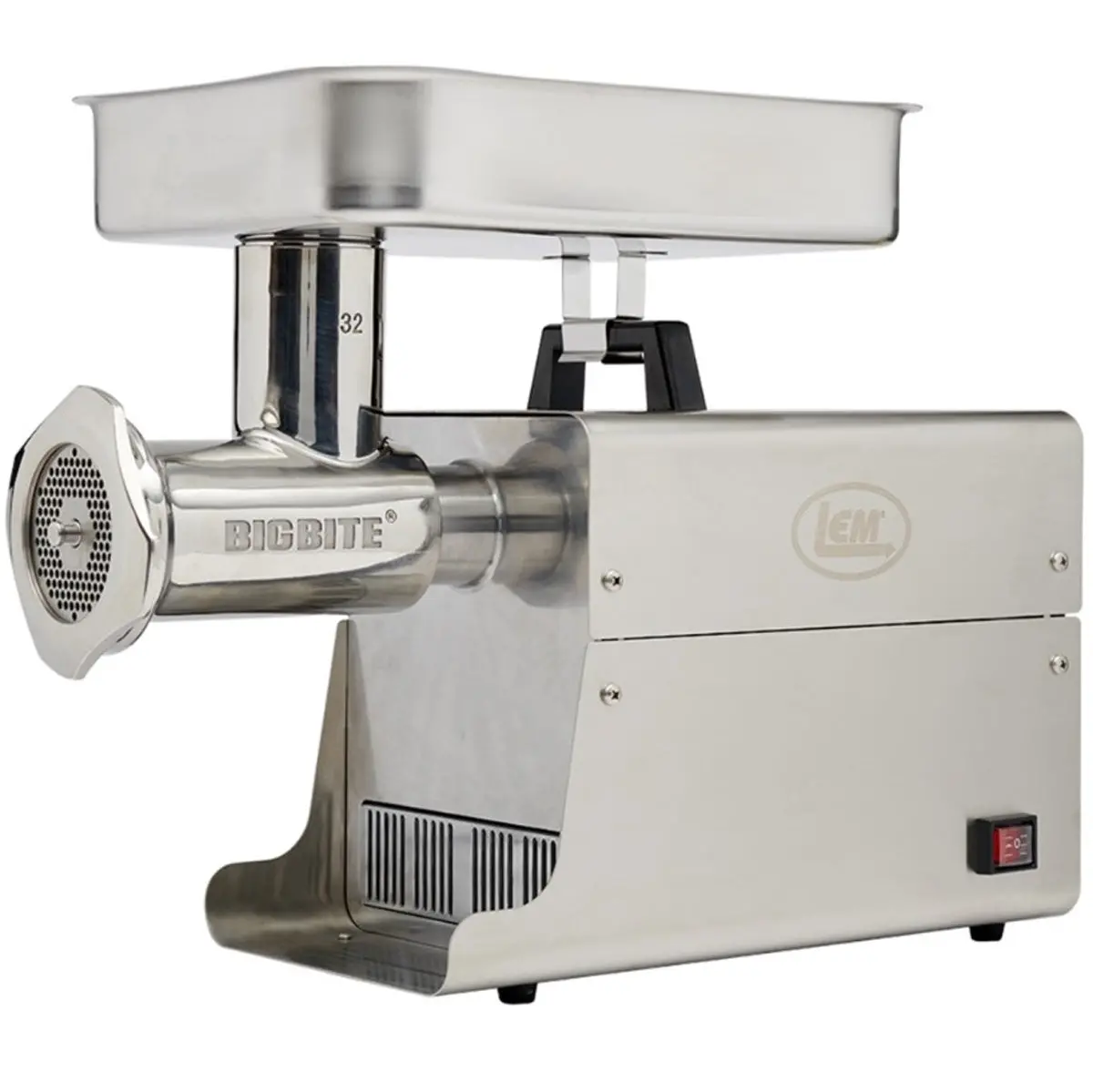 Lem Food Grinder Big Bite #32 1.5 Horsepower Stainless Steel Electric Grinder 1