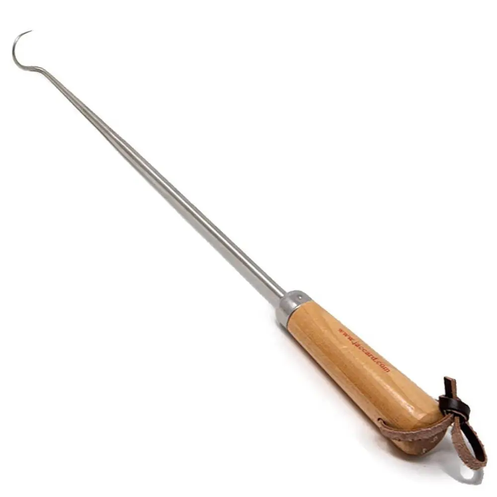 Jaccard 12" Inch Pigtail Food Flipper Steel Bbq Turner Hardwood Handle 201310 1