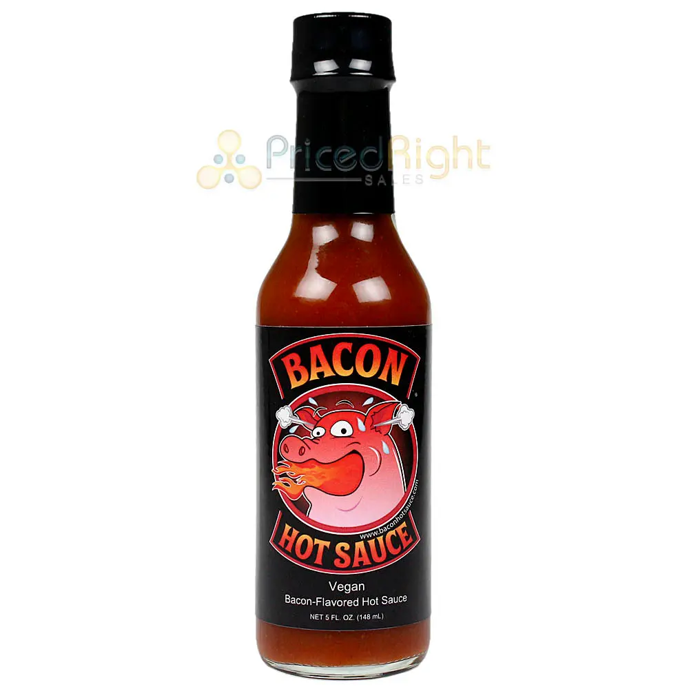 Sauce Crafters Bacon Flavored Hot Sauce Cayenne Spicy 5 Oz Bottle 1