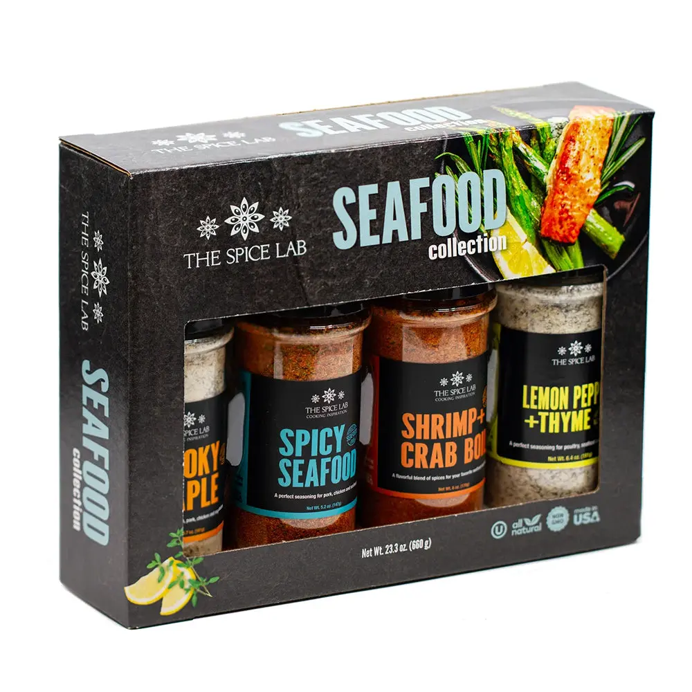 Spice Lab Seafood Seasoning Collection Gift Set Pack Of 4 Kosher 2229-Gs-Gro 1