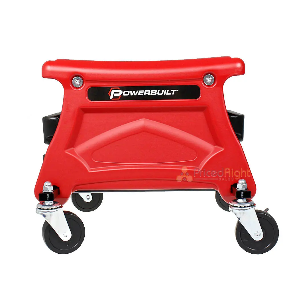 Powerbuilt Heavy Duty Compact Rolling Seat With Storage Trays For Tools 240283 1