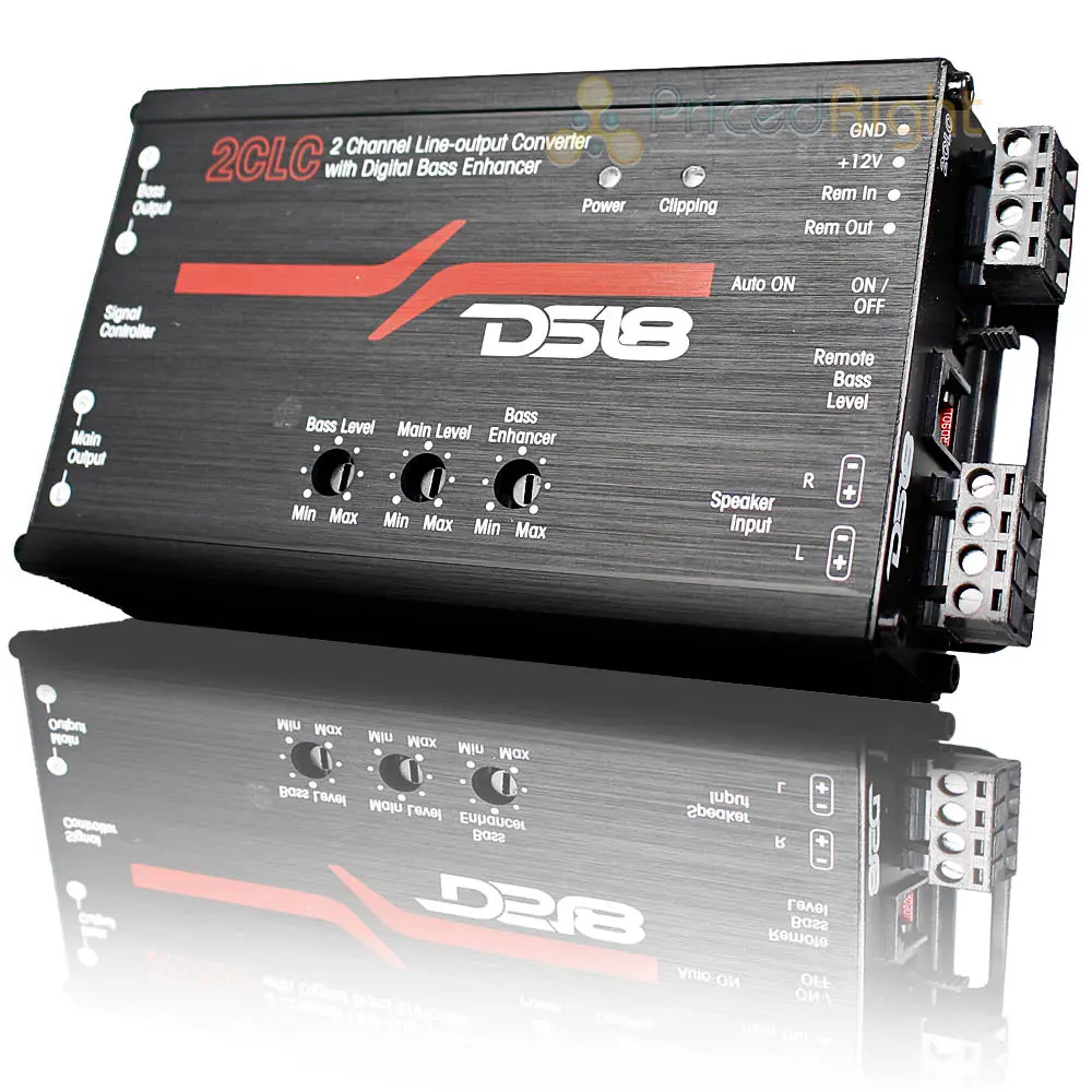 Ds18 2 Channel Line Output Hi/Lo Converter Digital Bass Enhancer Car Audio 2Clc 1