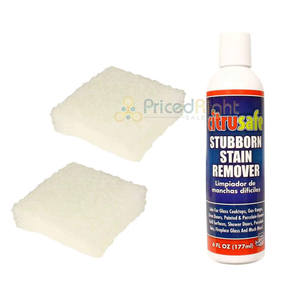 Citrusafe Stubborn Stain Remover Grill Cleaner With 2 Scrubber Pads 6 Fl Oz 1