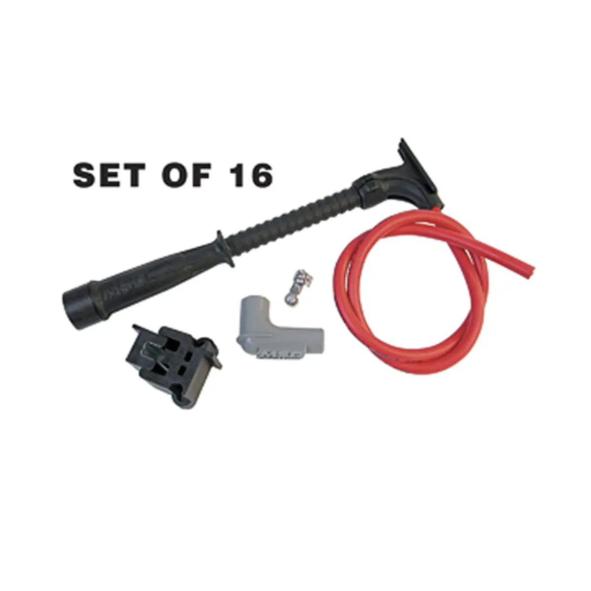 Msd Red And  Black Super Conductor Wire Set, Dual Plug Hemi 1