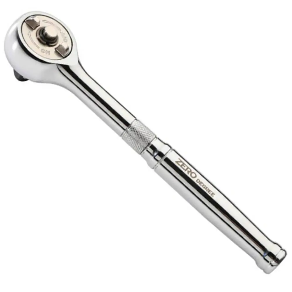 Zero Degree 1/2" Inch Drive Gearless Ratchet Nickel Plated 1" Turning Arc 38152 1