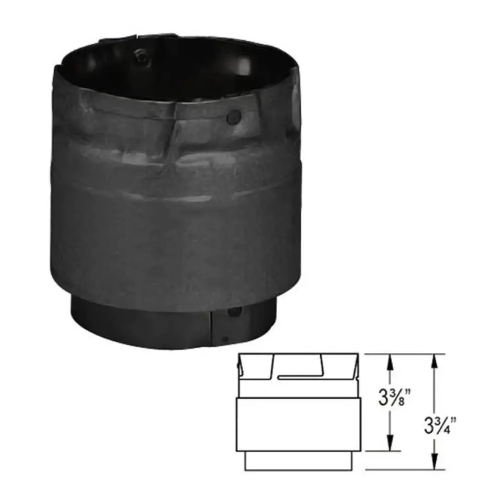 Comfortbilt Duravent 3" Pellet Vent Pro Black Appliance Adapter 3Pvp-Adb 1