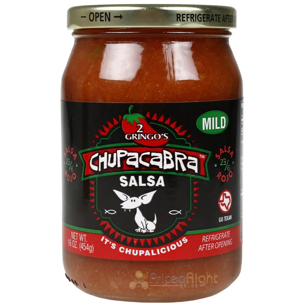 2 Gringos Chupacabra Salsa Mild 16 Oz With Fresh Serranos And Jalapenos Single 1