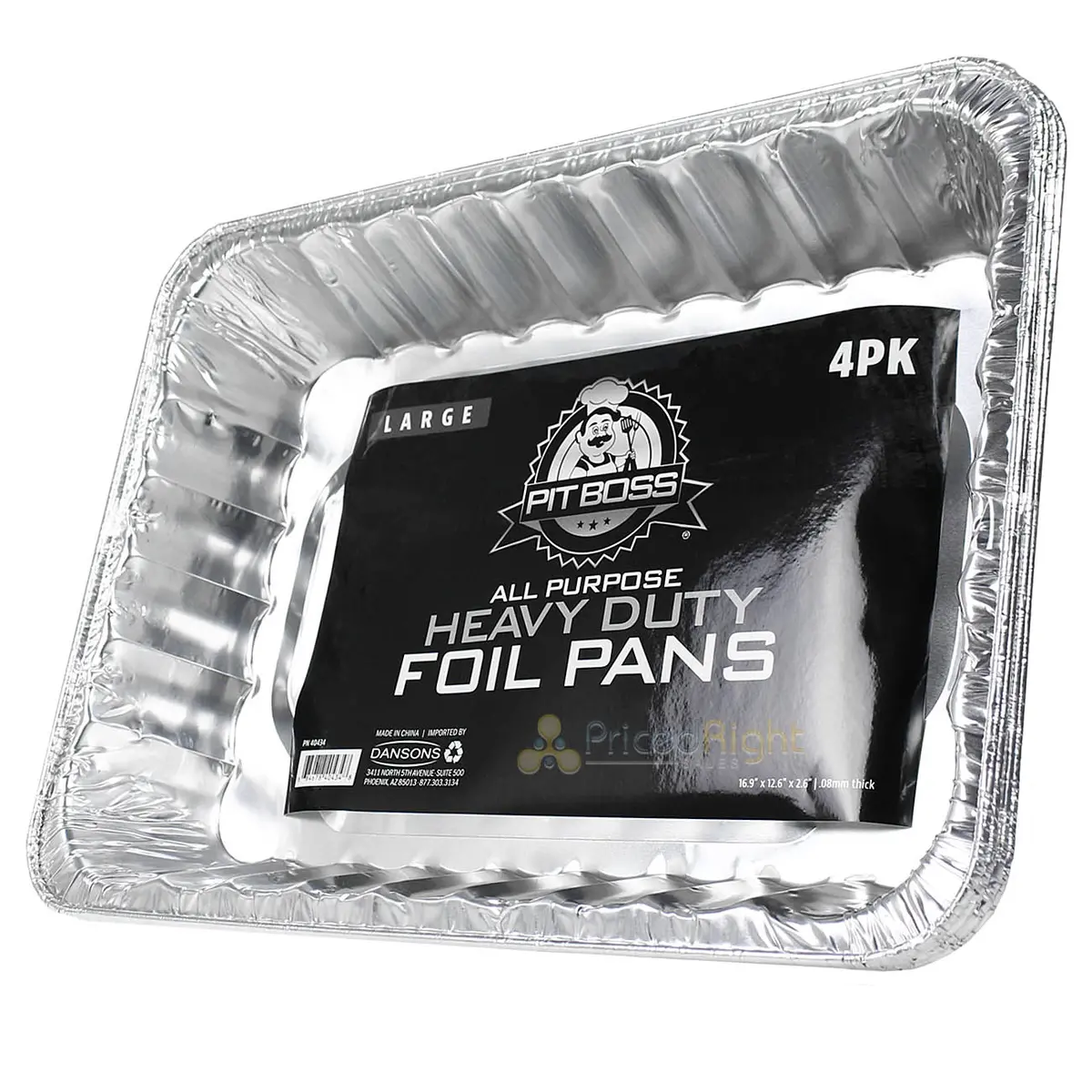 Pit Boss 16.9" X 12.6" X 2.6" All Purpose Foil Pans Heavy Duty 4 Pack 40434 1